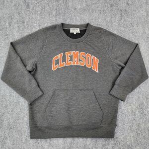 Clemson Tigers University Sweatshirt Womens Large Gray Casual Kangaroo Pocket